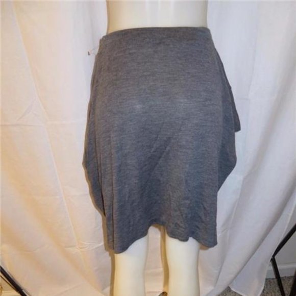 WOMENS CROSSLEY GRAY KNIT SKIRT W/ELASTIC WAIST S - Picture 3 of 4